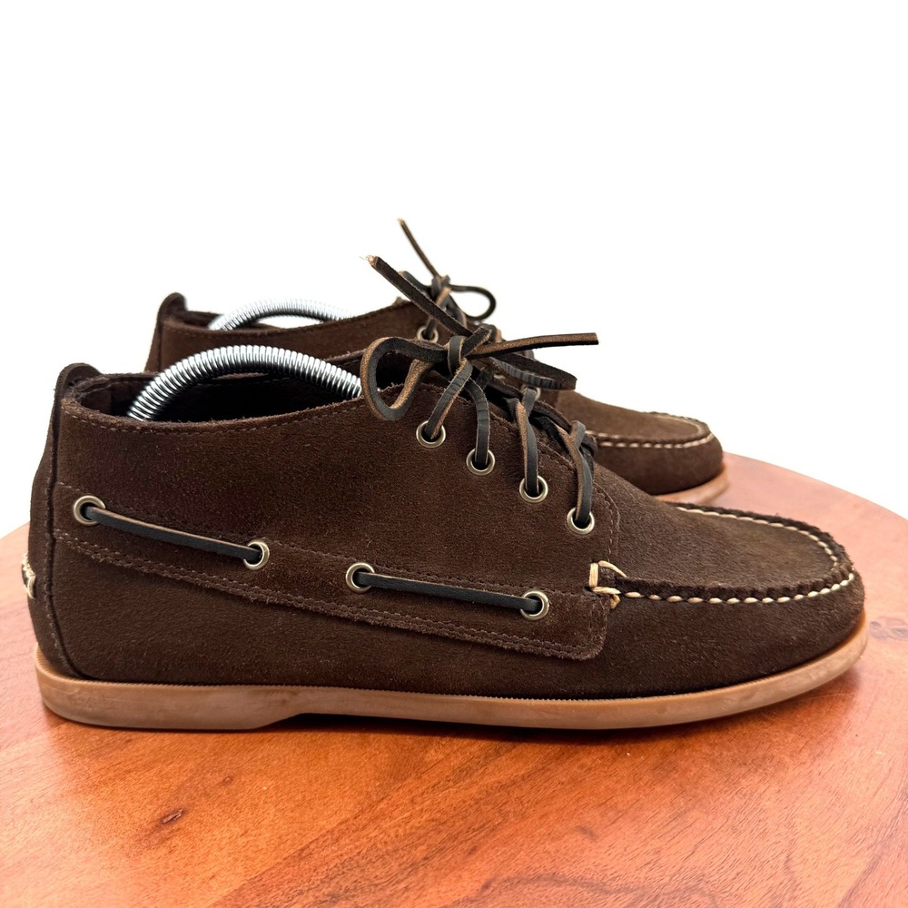 Brooks Brothers 346 Chukka Boat Shoes Brown Suede Hand Sewn Heritage Men 9.5 D